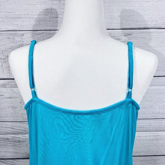 New York & Company Tank Top | Blue & White | Medium | Scoop Neck | Colorful - Picture 7 of 11